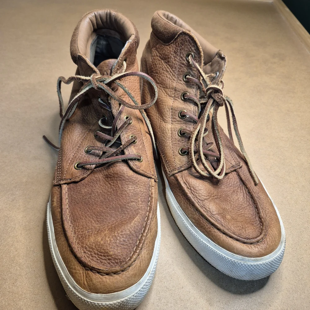 Polo by Ralph Lauren Brown Leather High-Top Sneakers 1349/20